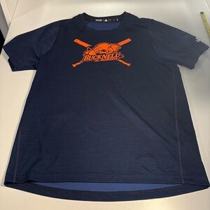 Blue short sleeve Adidas T-shirt, Bucknell bison
